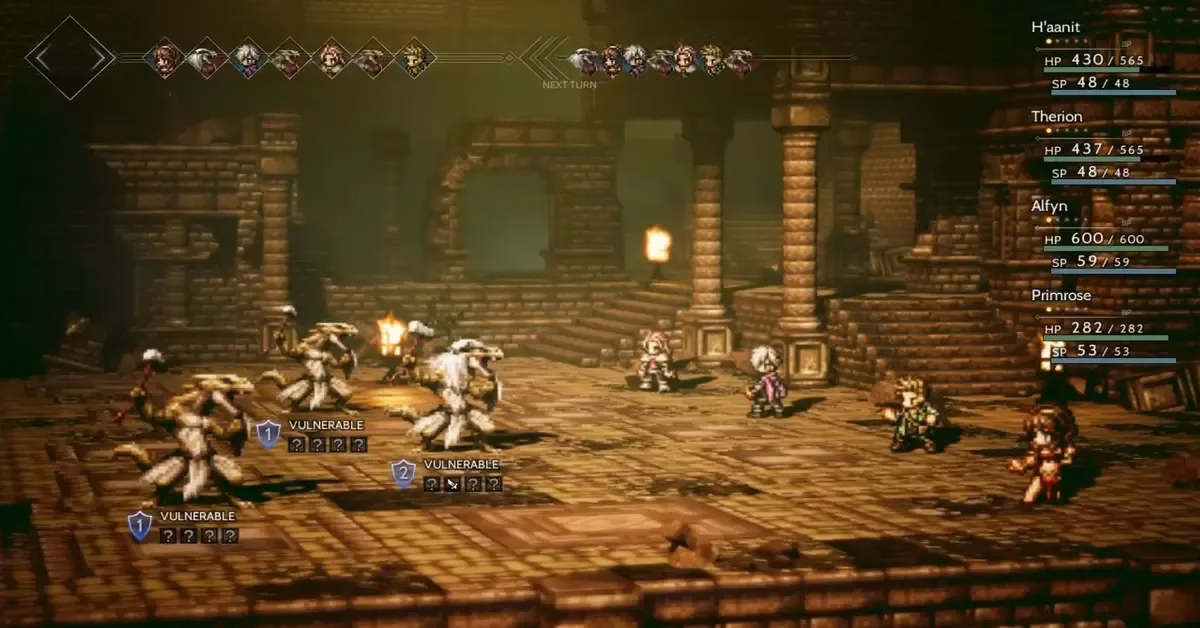 Turn-based combat features the innovative Break/Boost system