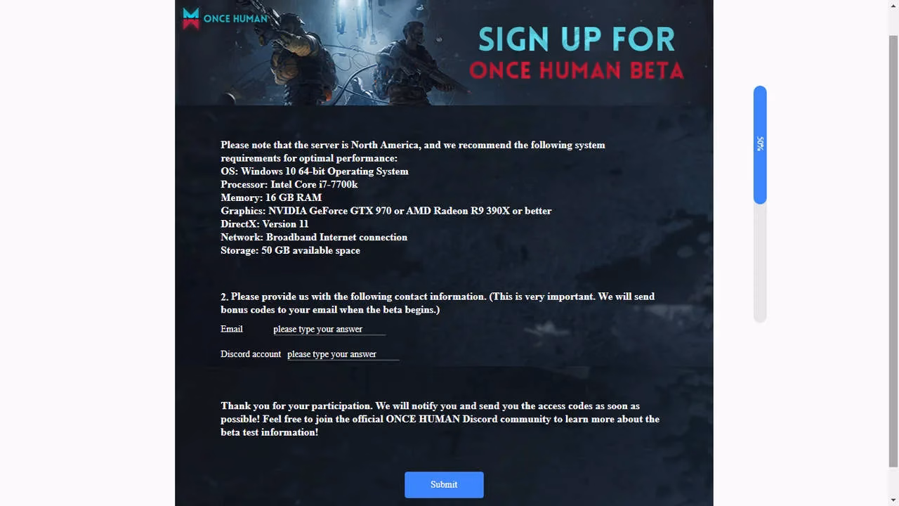 Beta Requirements